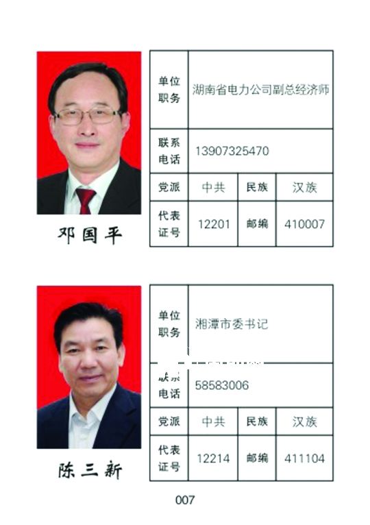 湘潭市人大常委會(huì)官網(wǎng)公開的湖南省委書記徐守盛和湘潭市委書記陳三新的信息。兩人均為湘潭選出的湖南省人大代表，陳三新同時(shí)是湘潭市人大代表。</p><p>