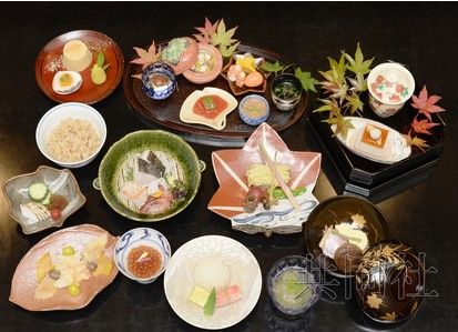 圖為東京銀座的和食餐廳推出的菜肴。
