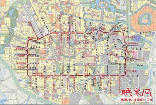 鄭州地鐵5號線線路圖。