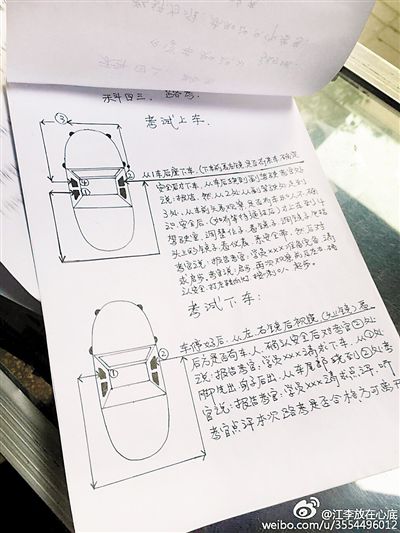 大叔手繪7米長(zhǎng)卷，為考“科目三”真是拼了