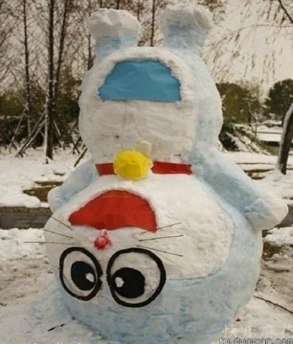 創(chuàng)意十足！日系列卡通雪人走紅
