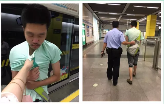 女子軌交站臺單手擒色狼 女子軌交站臺單手擒色狼