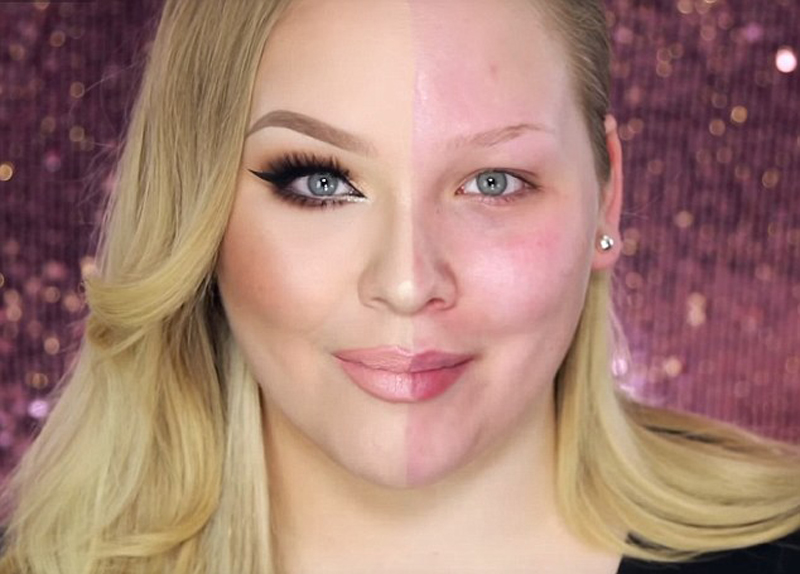 尼基左右臉的巨大差距讓網(wǎng)友驚呼看到了“化妝的神奇力量”。