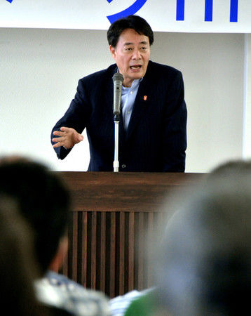 日本民主黨黨首海江田萬里。