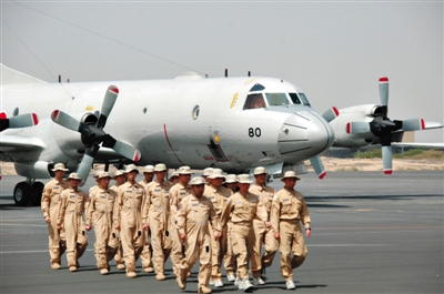 吉布提機場，日本海上自衛(wèi)隊的兩架P-3C飛機抵達，在亞丁灣執(zhí)行反海盜任務(wù)。