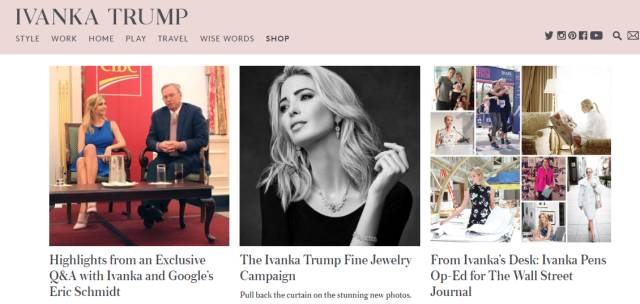伊萬卡·特朗普同名品牌網站 伊萬卡·特朗普同名品牌網站