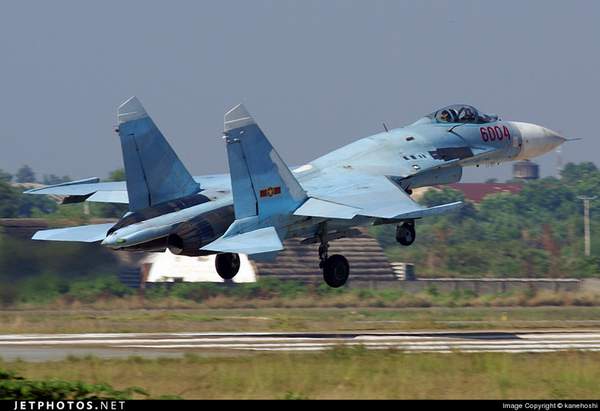 　　資料圖：越南空軍蘇-27SK戰(zhàn)機(jī)。